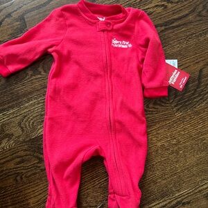 Baby's First Christmas Red Onesie